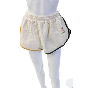 Cherry Unisex Sweat Shorts White 99% Cotton 80s Size L